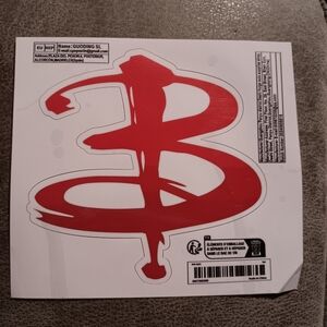 Red Buffy Sticker Or Car  Decal